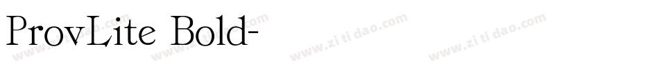 ProvLite Bold字体转换